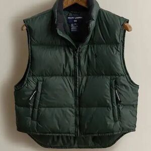 Ralph Lauren Polo Sport Vintage Green Cropped Puffer Vest